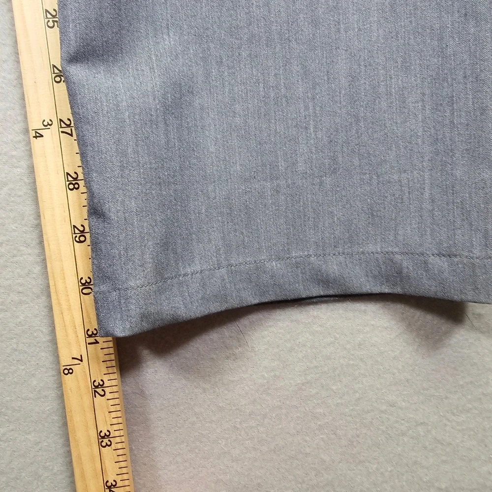 FIGS Heather Gray Scrub Pants Straight Leg Teal Drawstring‎ Mens L/T 31 Inseam
